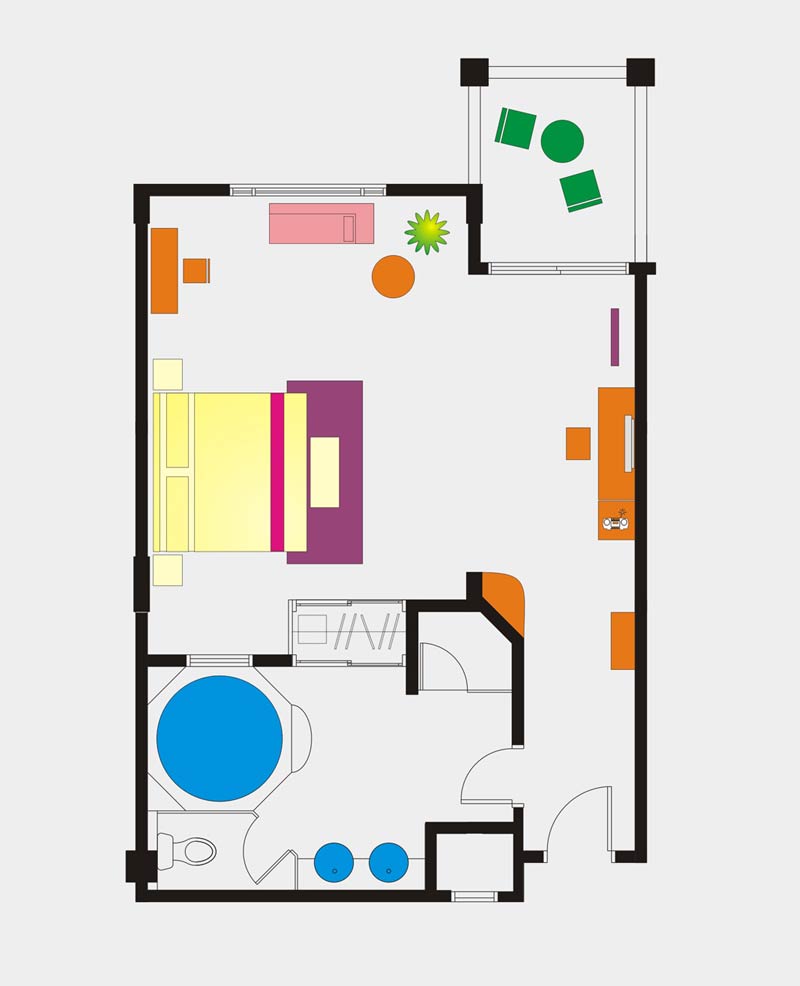 Club Suite room floor Plan